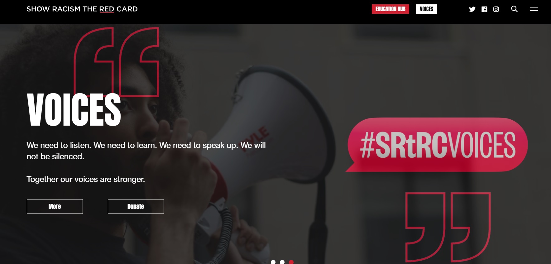 Show Racism the Red Card relaunches its education hub voices with Raiys